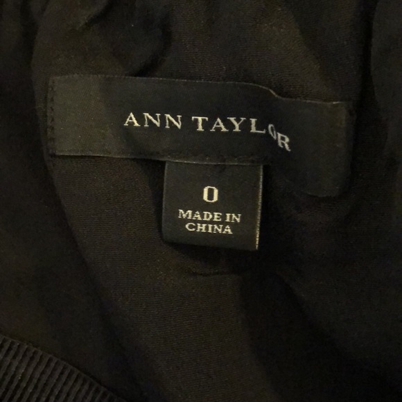 Ann Taylor Sequined Black Skirt Front Pleats, Pockets & Grosgrain Ribbon Waist - Picture 5 of 8